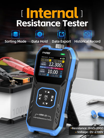 Tester di resistenza interna della tensione della batteria FNIRSI® HRM-10