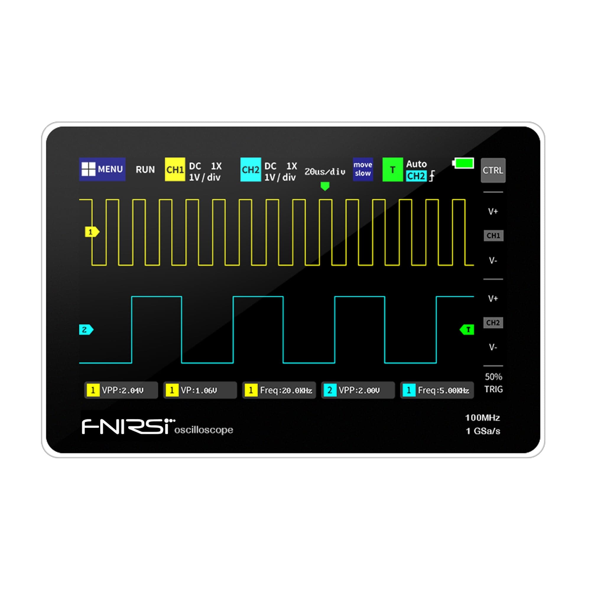 FNIRSI® 1013D Dual Channel Touchable Panel Oscilloscope