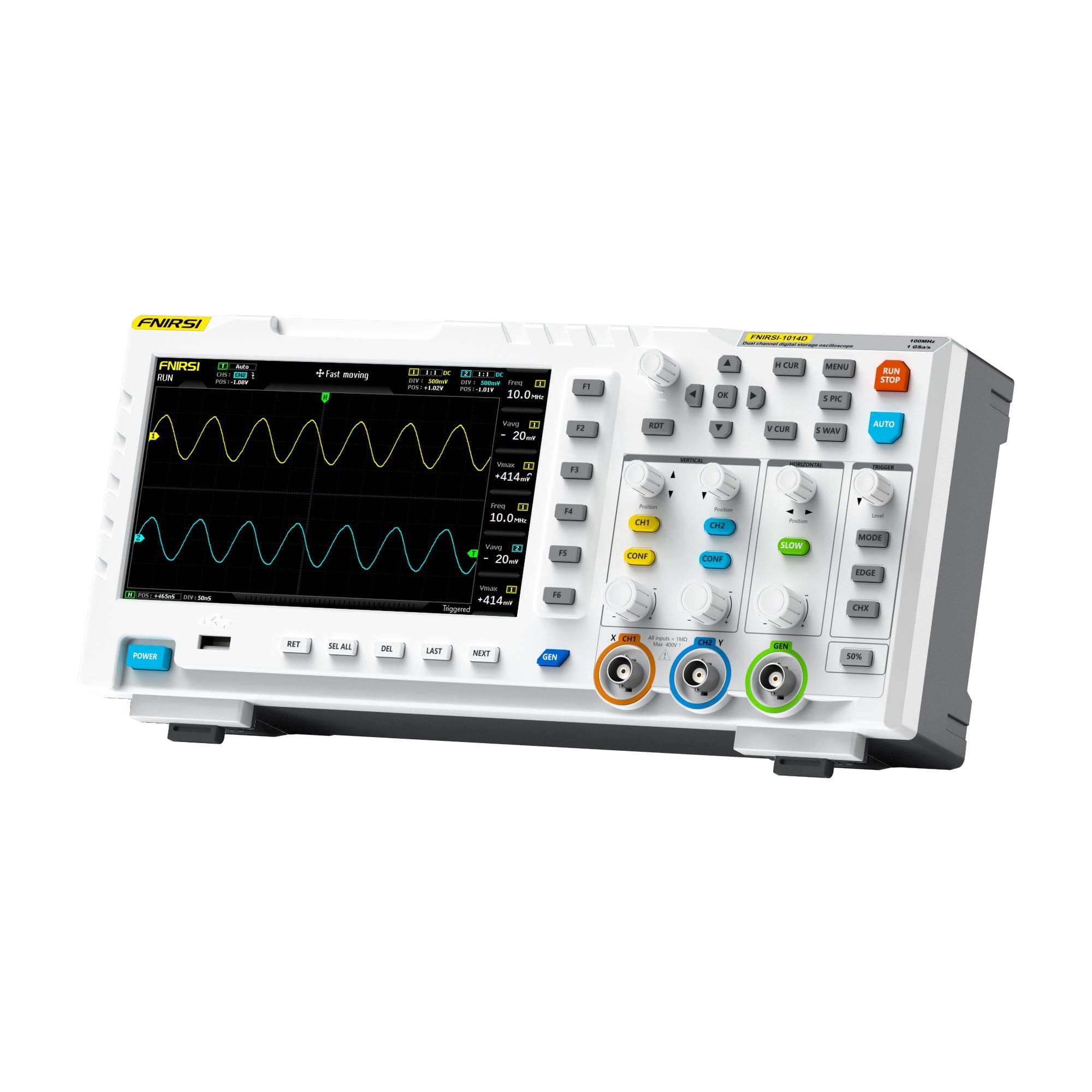 FNIRSI® 1014D Dual Channel Digital Storage Oscilloscope