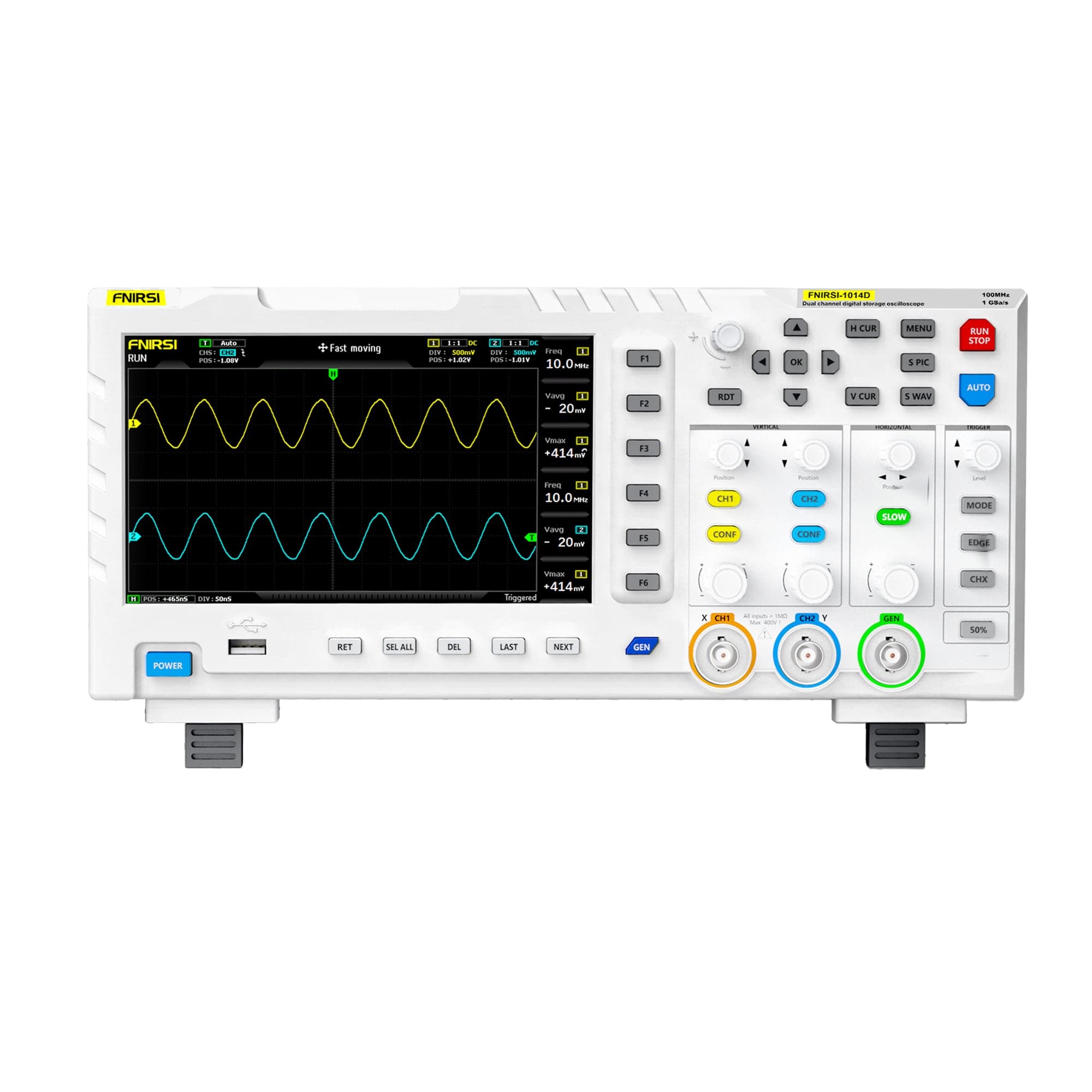 FNIRSI® 1014D Dual Channel Digital Storage Oscilloscope