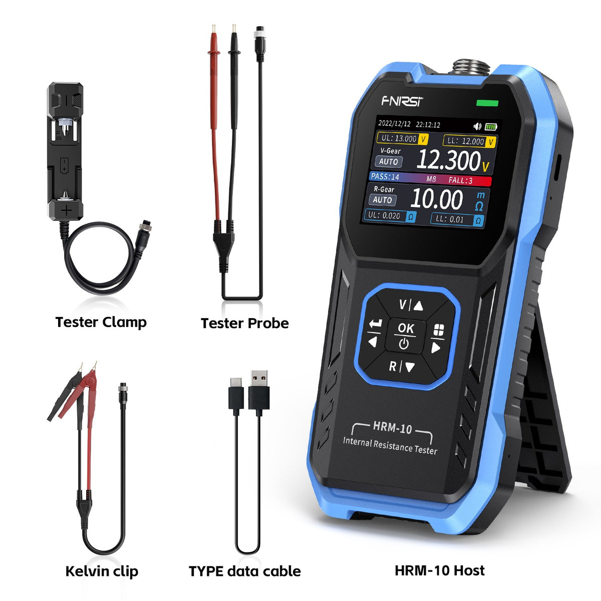 FNIRSI® HRM-10 Battery Voltage Internal Resistance Tester