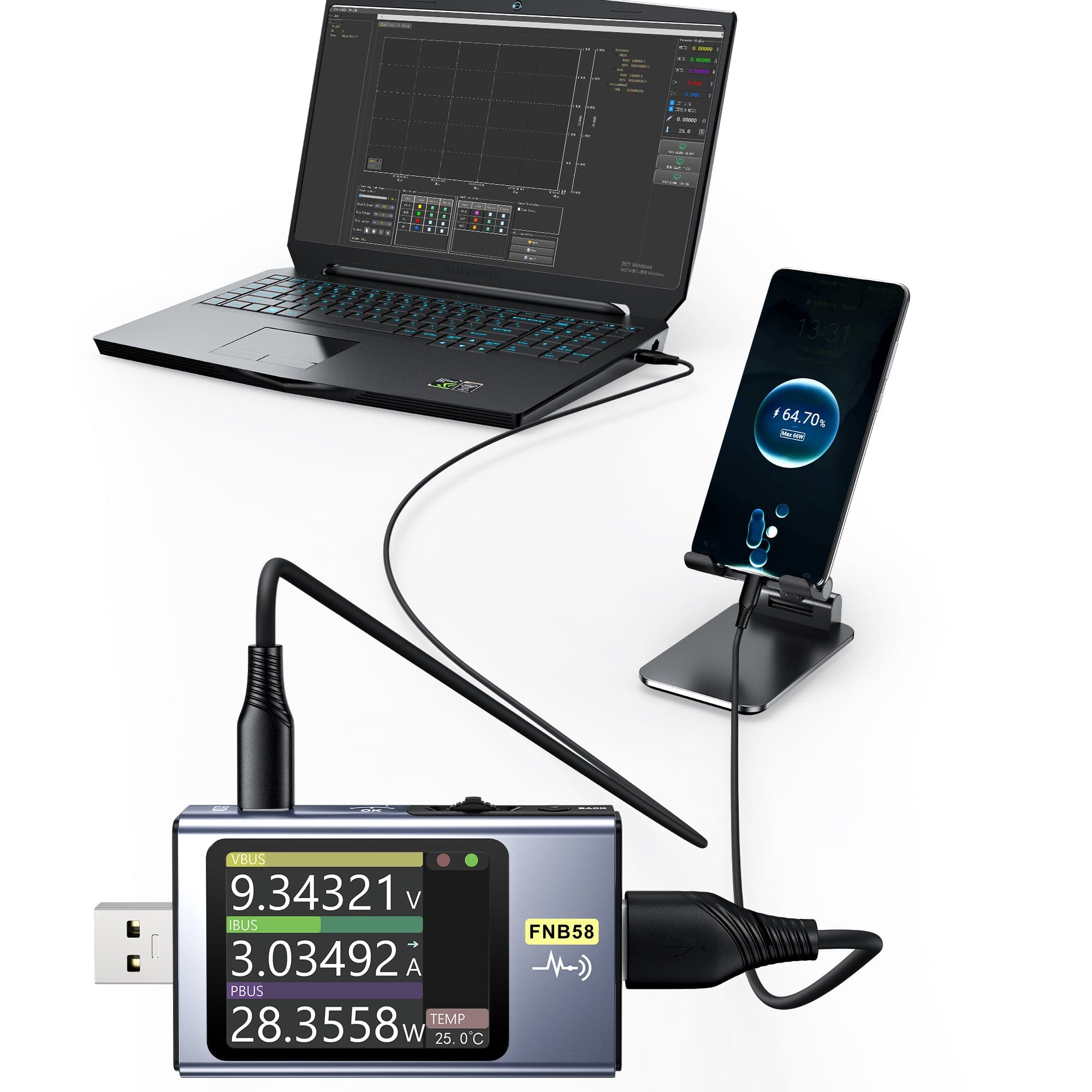 FNIRSI® FNB58 USB-Schnellladetester