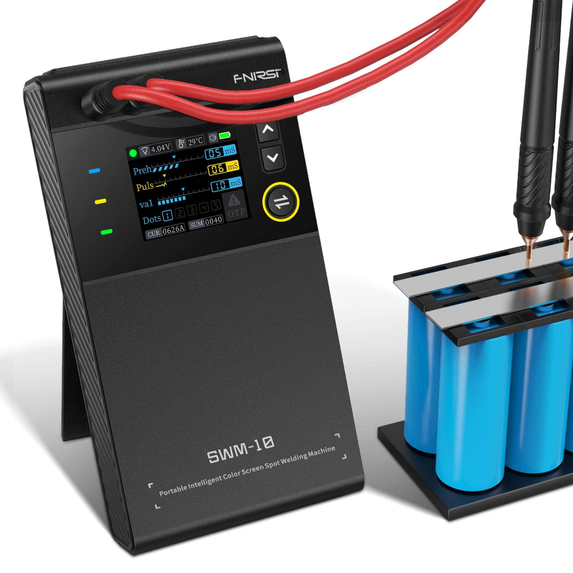 Máquina de solda a ponto com tela colorida inteligente portátil FNIRSI® SWM-10