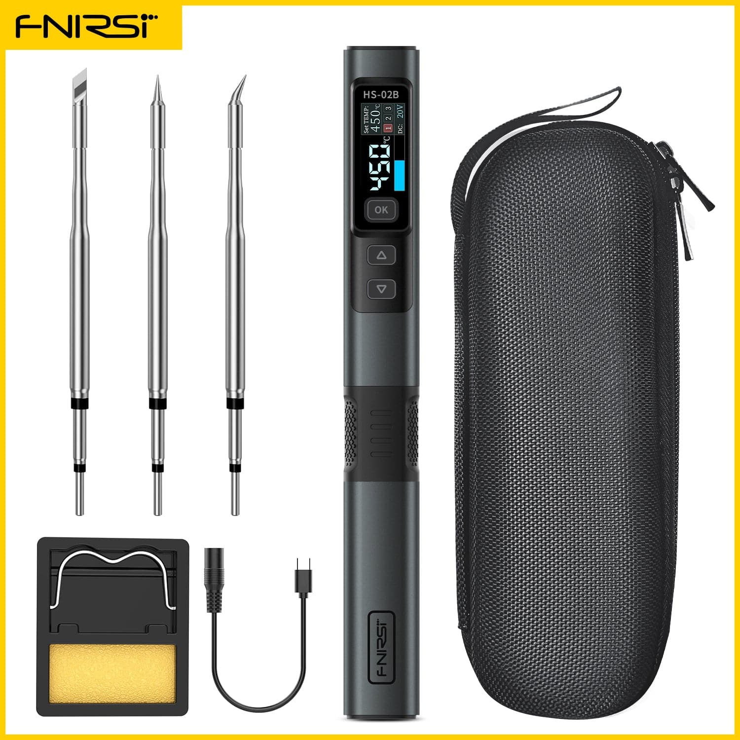 FNIRSI® HS-02 Intelligent Soldering Iron