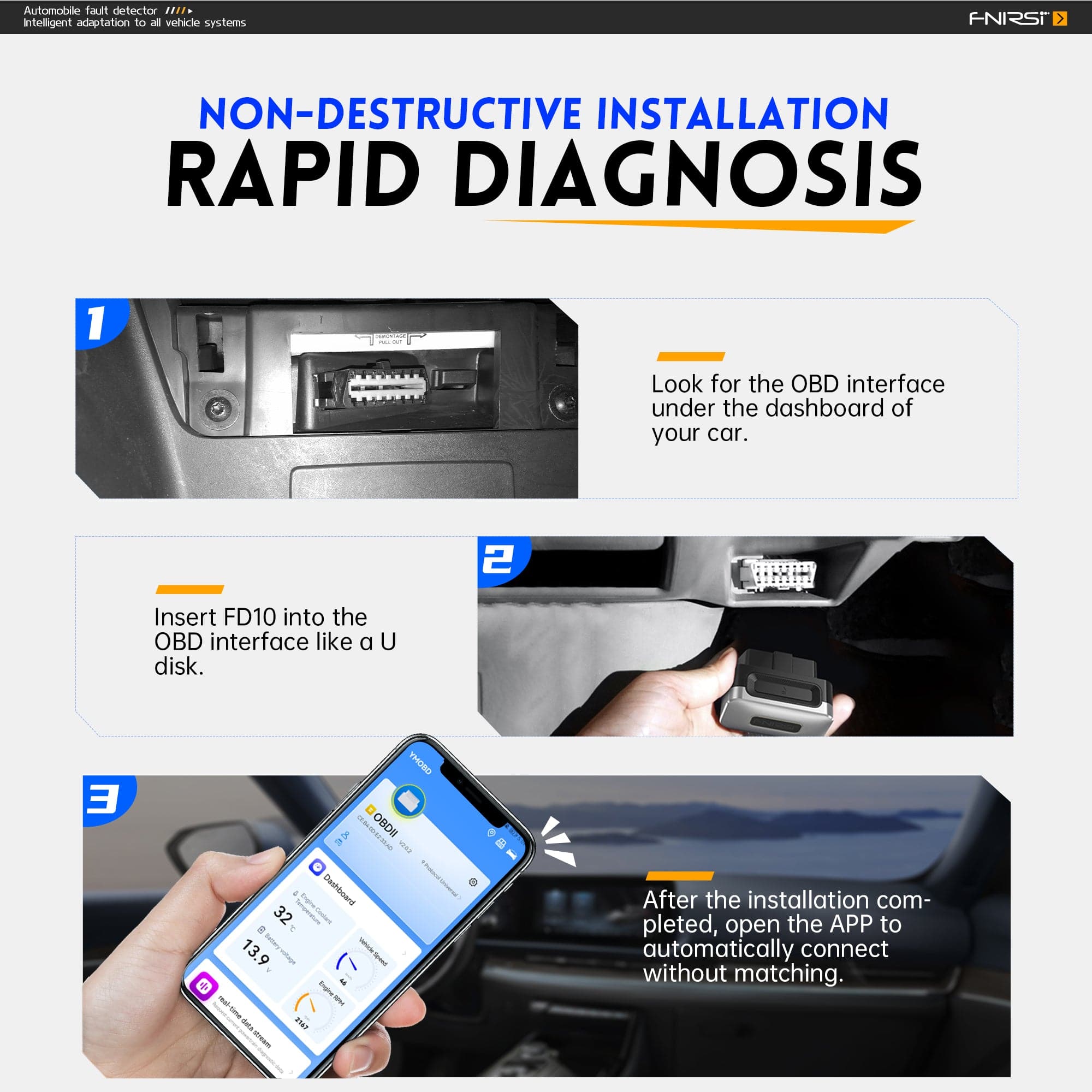 FNIRSI® FD10 Car Detector