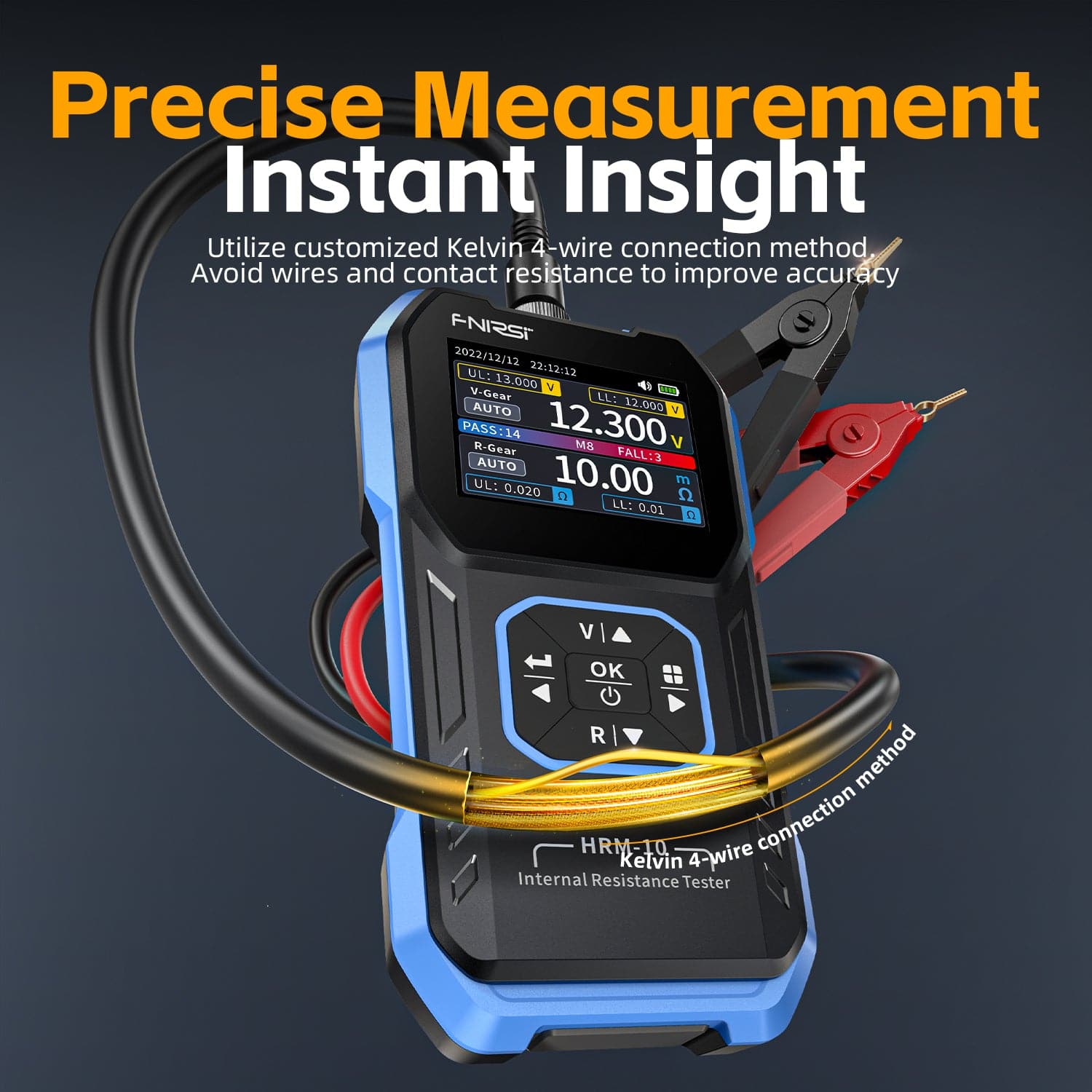 FNIRSI® HRM-10 Battery Voltage Internal Resistance Tester