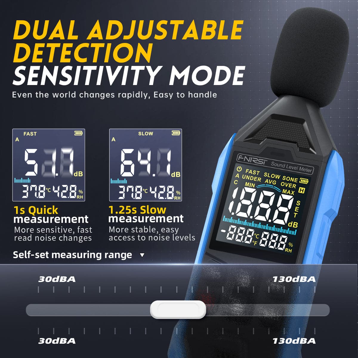 FNIRSI® FDM01 High-precision Digital Noise Decibel Meter