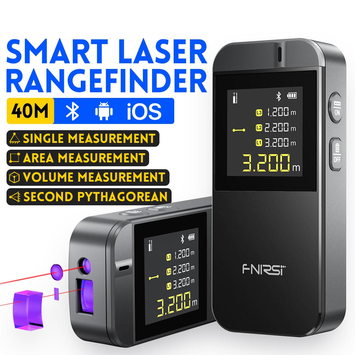 FNIRSI® IR40 Smart-Entfernungsmesser