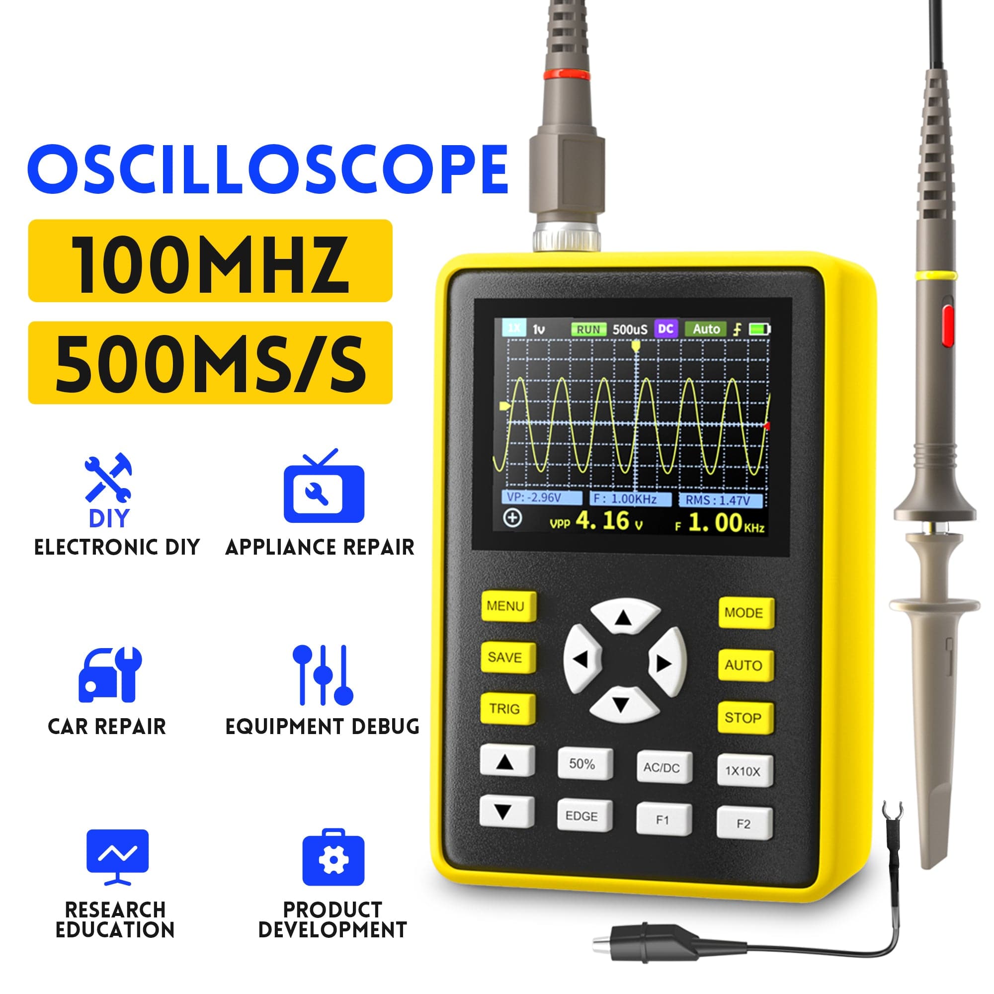 Oscilloscope de poche numérique FNIRSI® 5012H