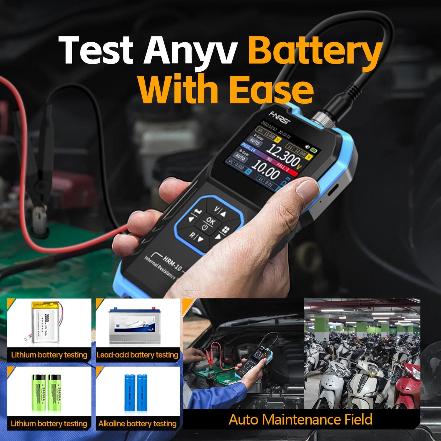 FNIRSI® HRM-10 Battery Voltage Internal Resistance Tester