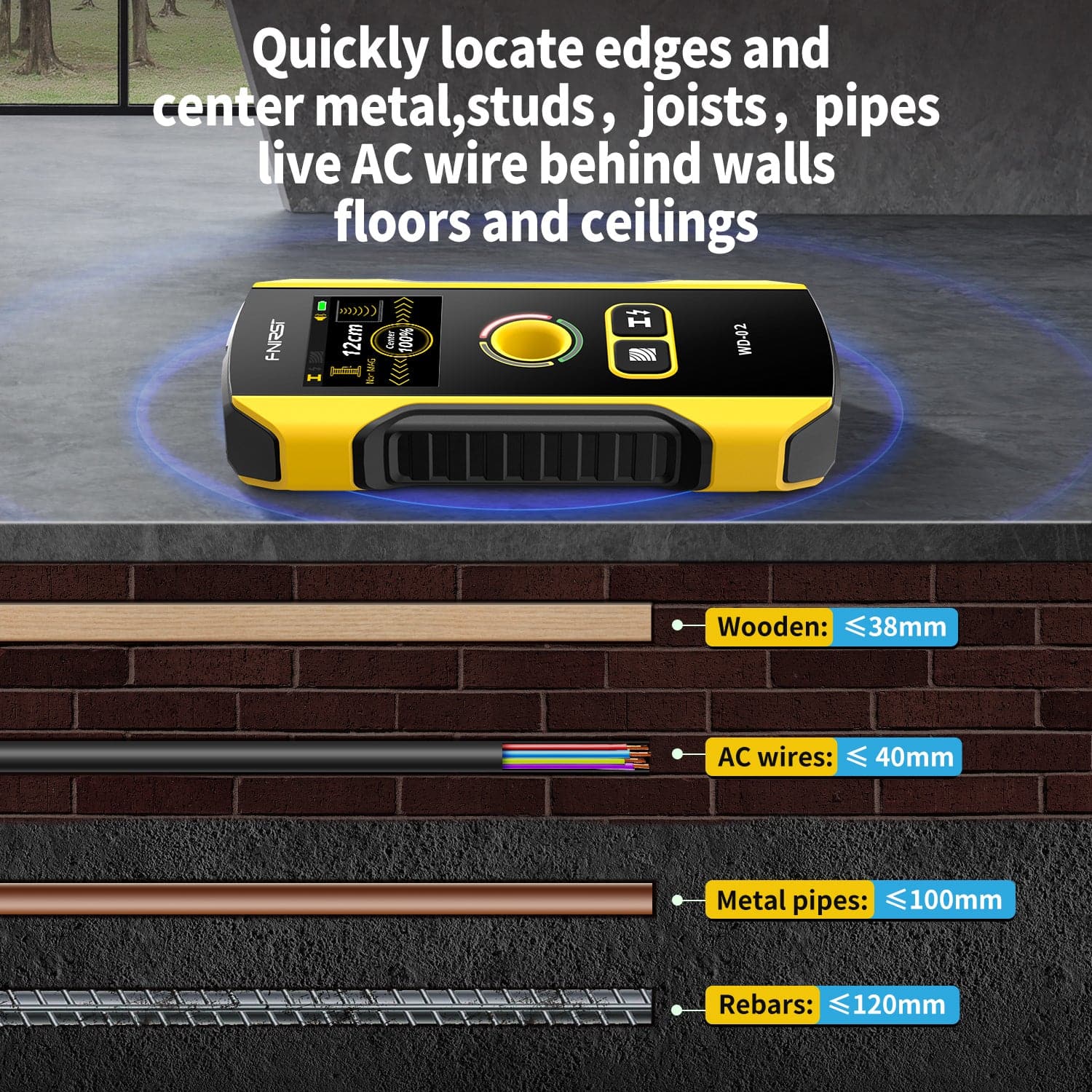 FNIRSI® WD02 Wall Detector Scanner