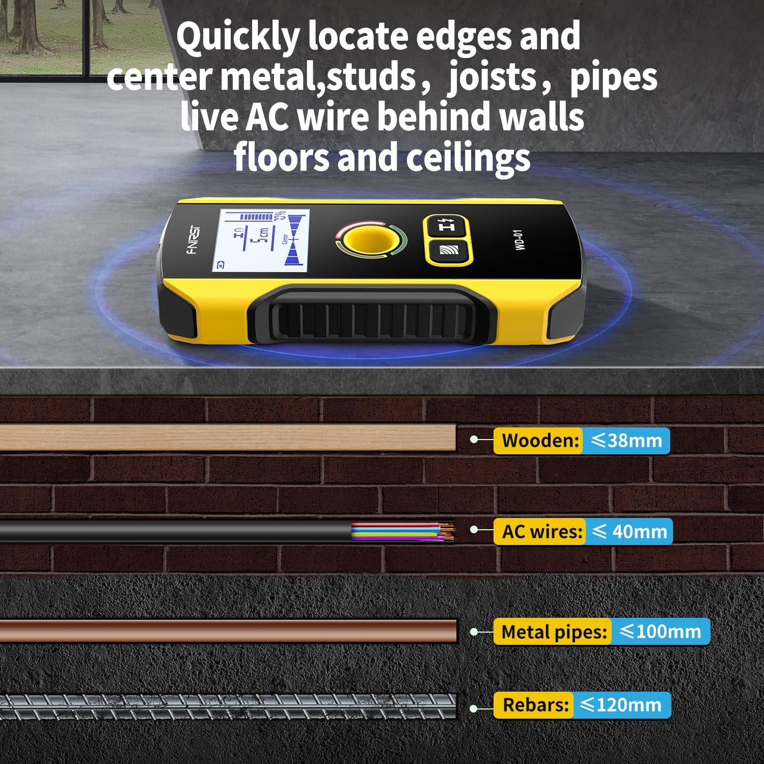 FNIRSI® WD01 Wall Detector Scanner