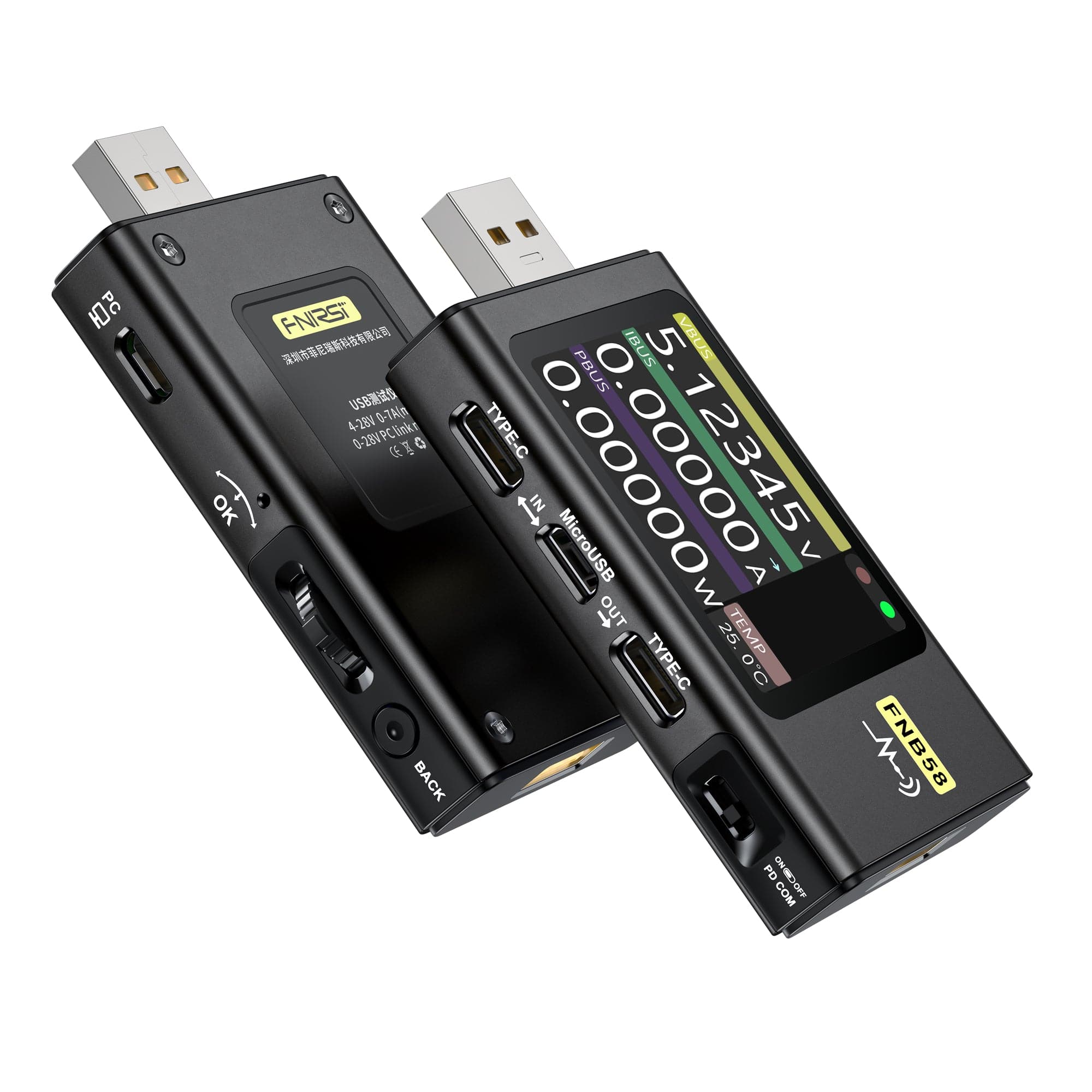 Comprobador de carga rápida USB FNIRSI® FNB58