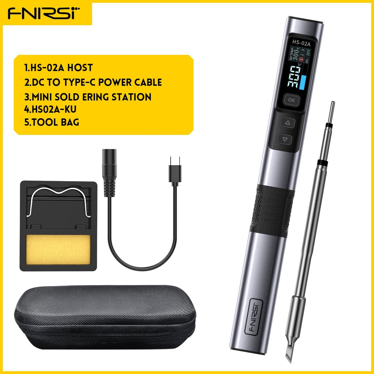 FNIRSI® HS-02 Intelligent Soldering Iron