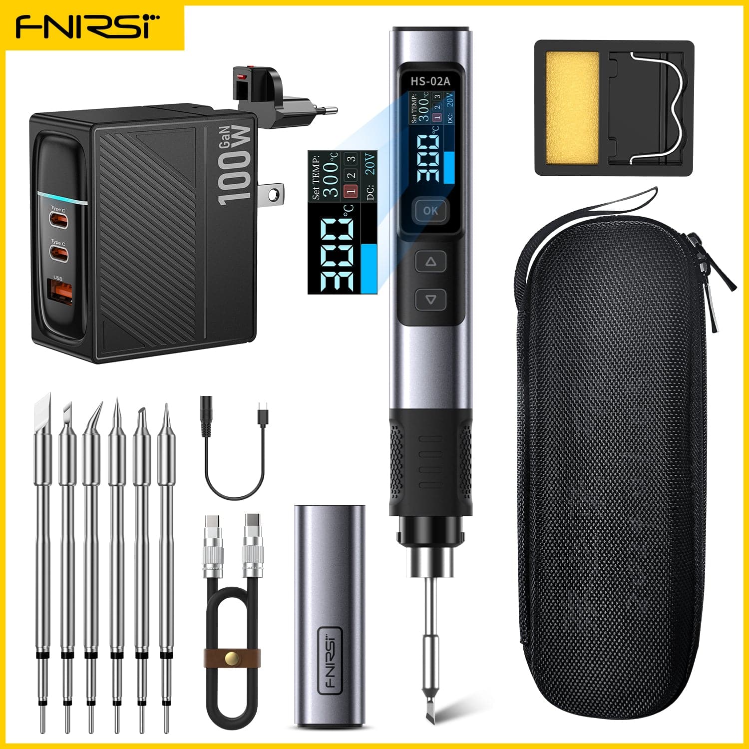 FNIRSI® HS-02 Intelligent Soldering Iron