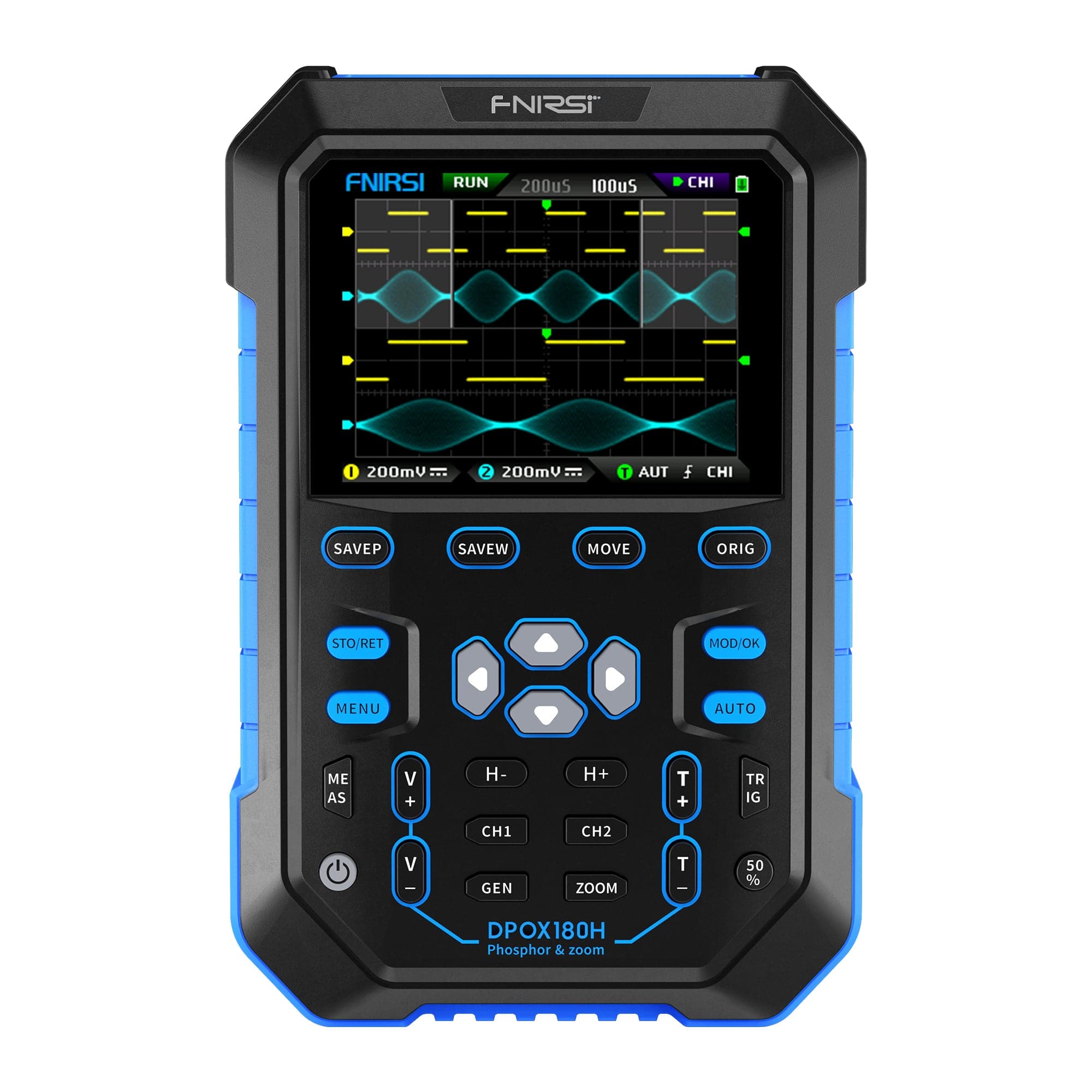 FNIRSI® DPOX180H 2 Channel 180MHZ 2-IN-1 Digial Phosphor Oscilloscope