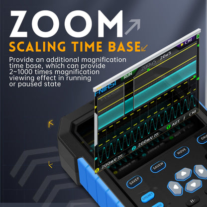 Oscilloscope numérique à phosphore FNIRSI® DPOX180H 2 canaux 180 MHz 2-EN-1