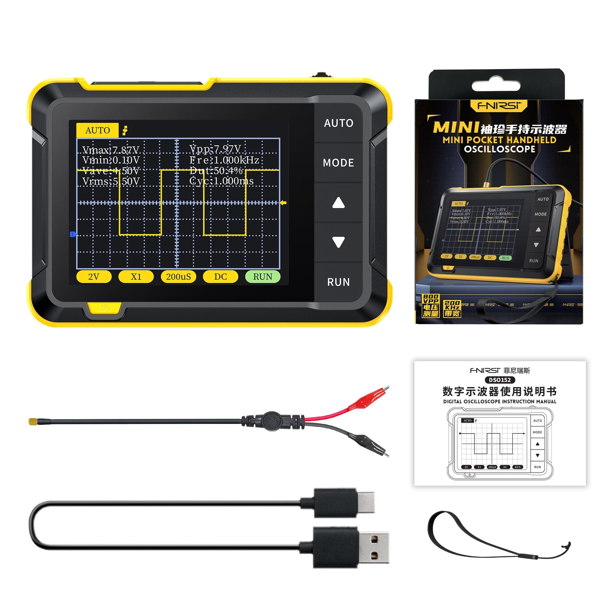 FNIRSI® DSO-152 2.8" Mini Pocket Handheld Digital DSO Oscilloscope