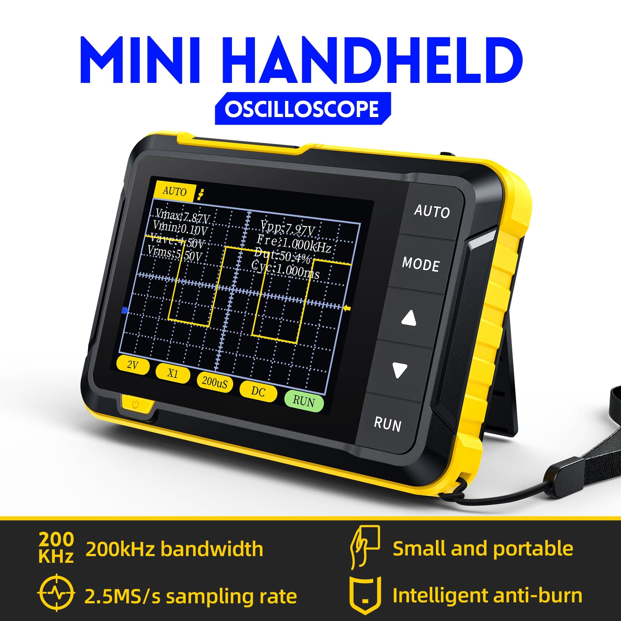 FNIRSI® DSO-152 200KHz 2.5MS/s Mini Pocket Handheld Digital DSO Oscilloscope