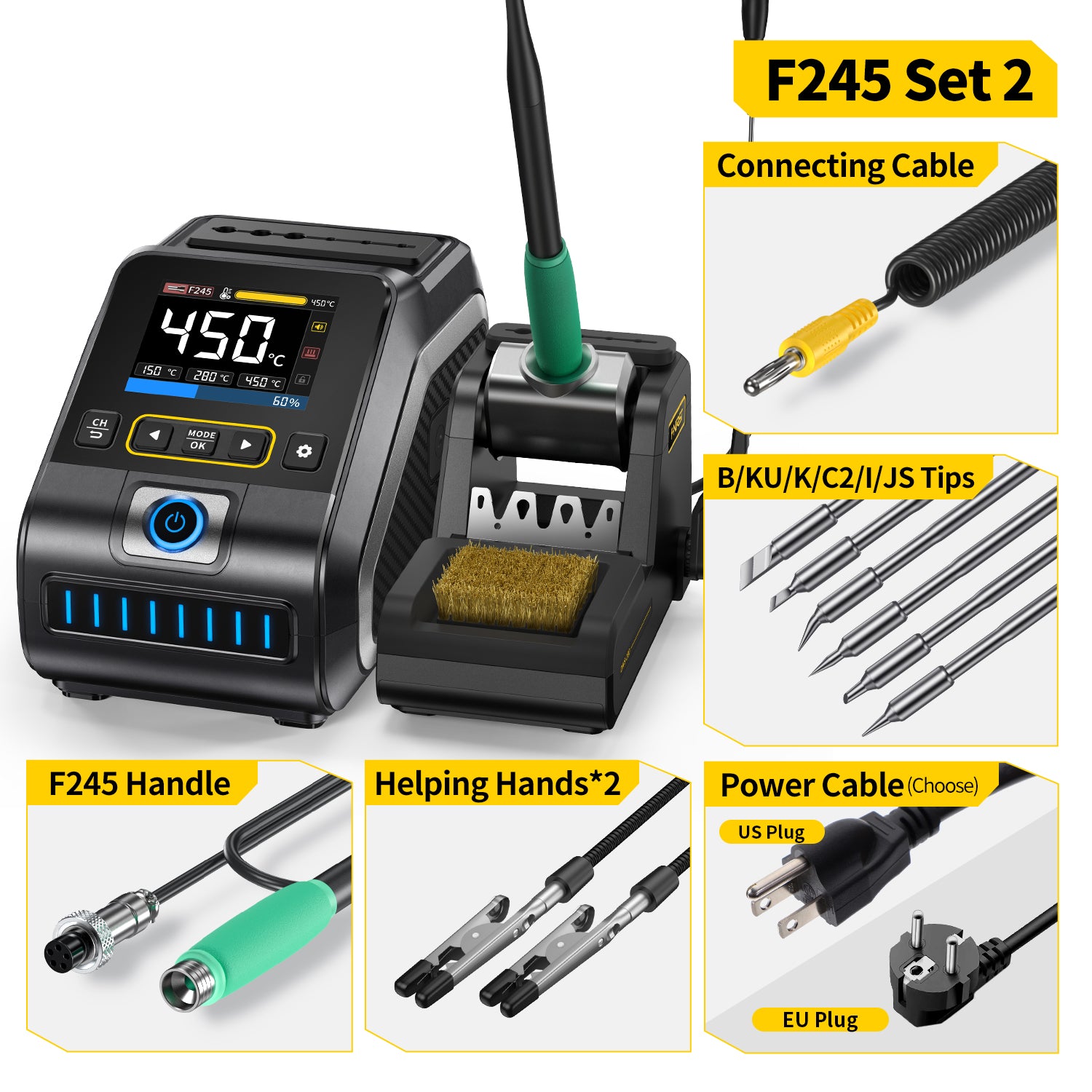 FNIRSI® DWS-200 200W Power Repaid Heating Soldering Iron Station Kit