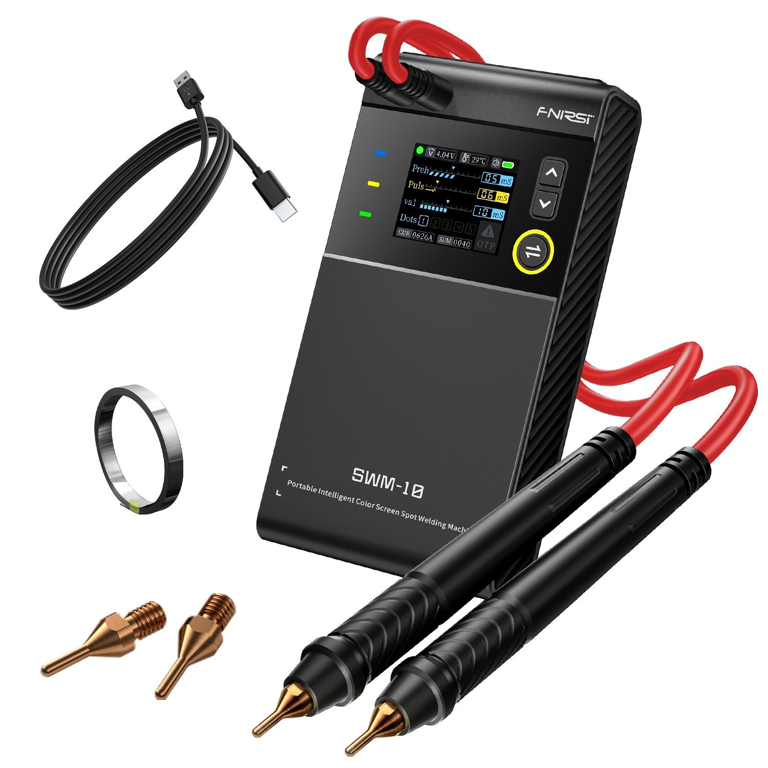 FNIRSI® SWM-10 Portable Intelligent Color Screen Spot Welding Machine