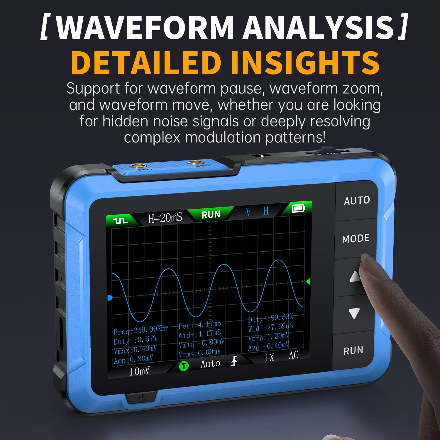 FNIRSI® Upgrade DSO-510 2 IN 1 Mini Handheld Digital Oscilloscope DDS Signal Generator