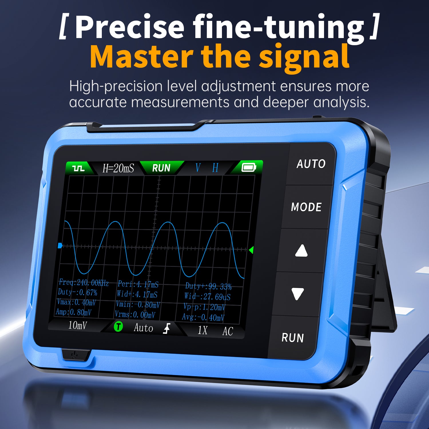 FNIRSI® Upgrade DSO-510 2 IN 1 Mini Handheld Digital Oscilloscope DDS Signal Generator