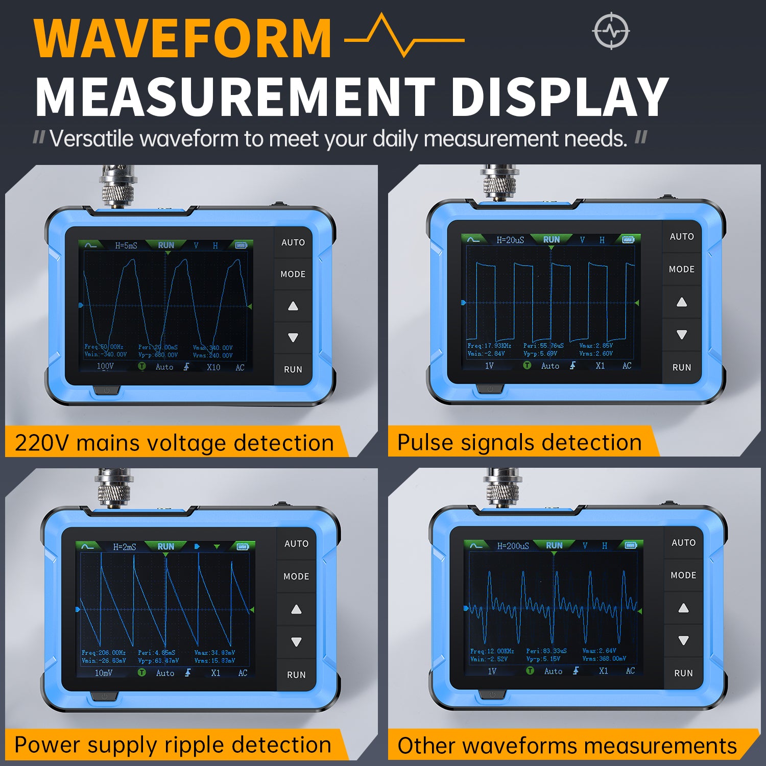 FNIRSI® Upgrade DSO-510 2 IN 1 Mini Handheld Digital Oscilloscope DDS Signal Generator