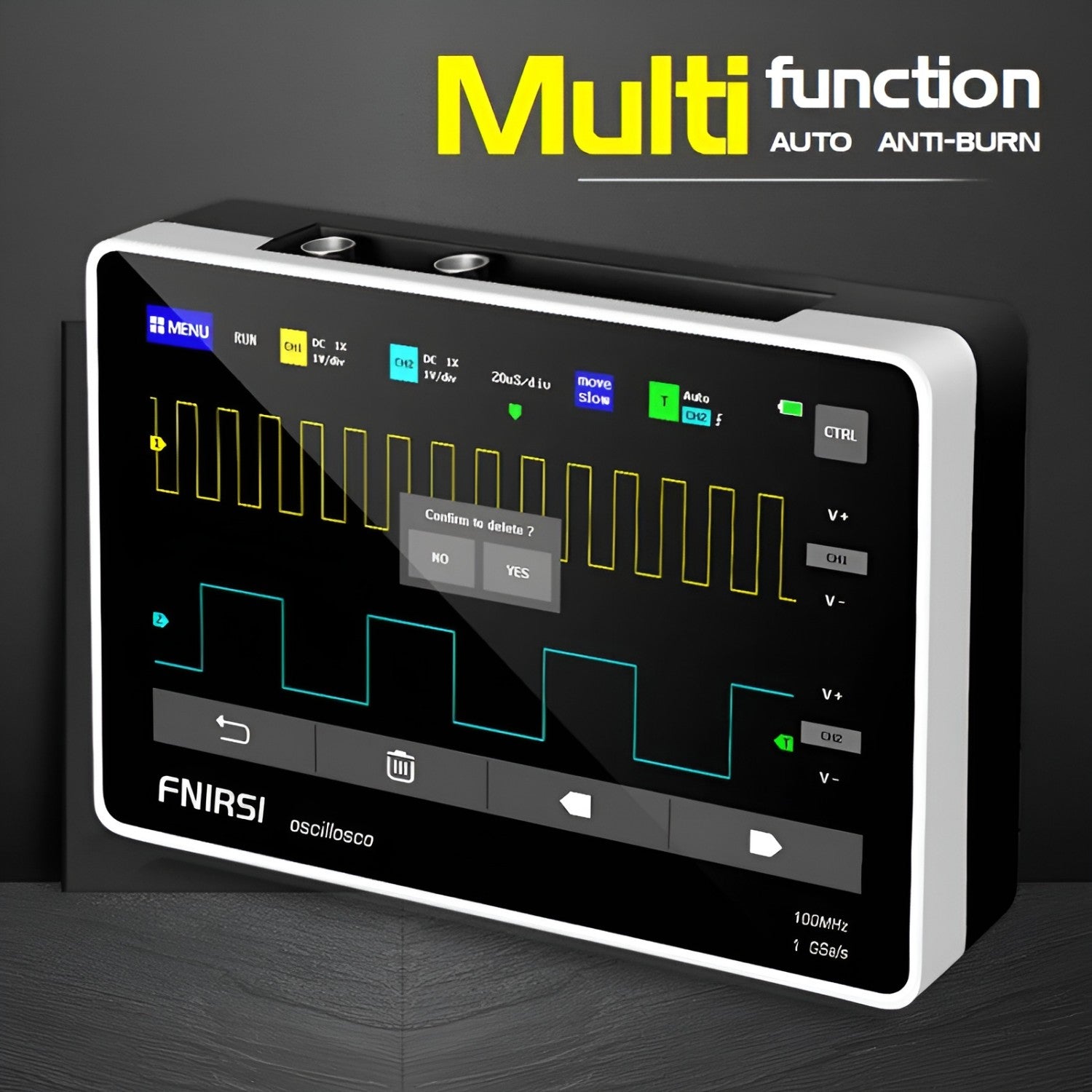 FNIRSI® 1013D Dual Channel Touchable Panel Oscilloscope