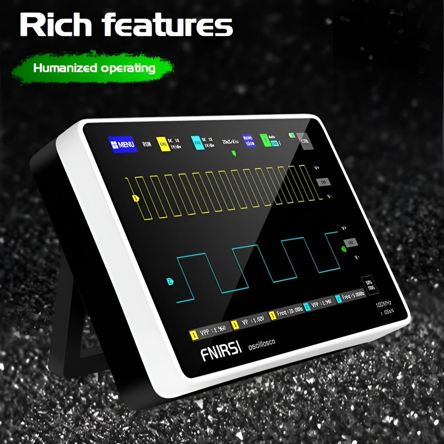 FNIRSI® 1013D Dual Channel Touchable Panel Oscilloscope