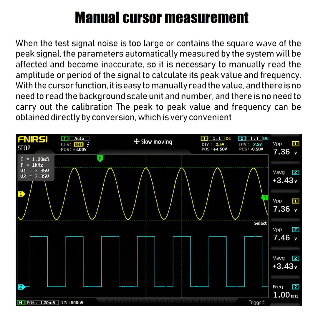 FNIRSI® 1014D Dual Channel Digital Storage Oscilloscope