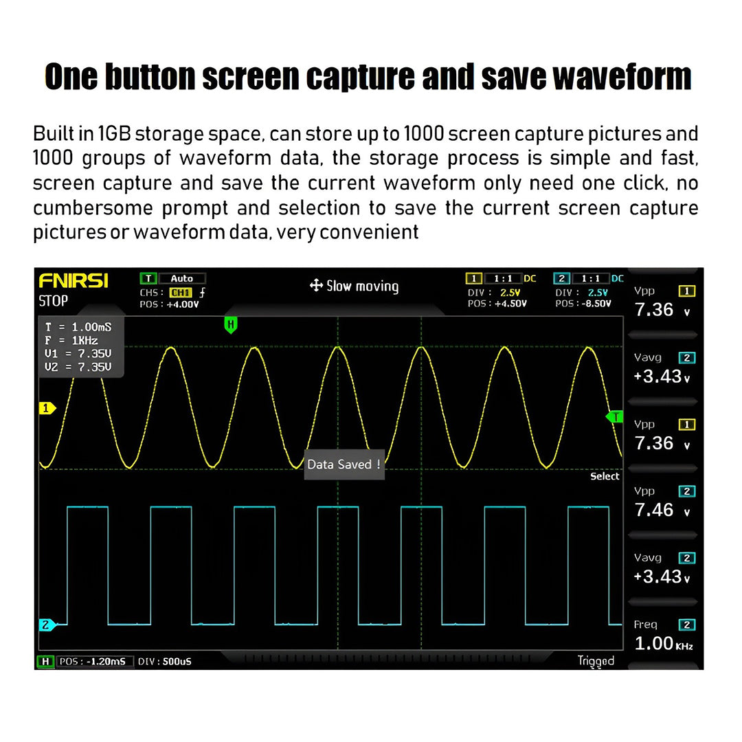 FNIRSI® 1014D Dual Channel Digital Storage Oscilloscope