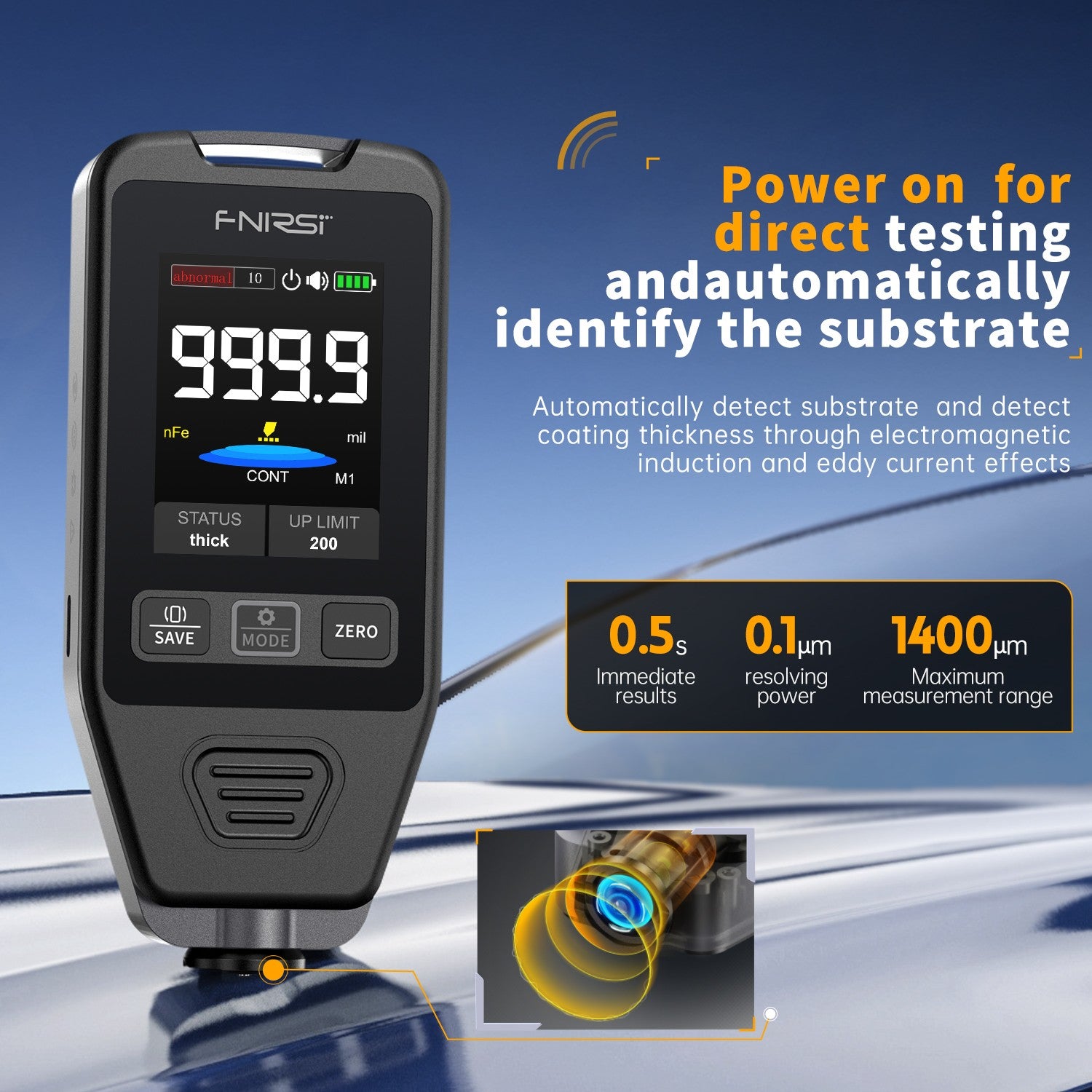 FNIRSI® CTG-20 Car Paint Coating Thickness Gauge