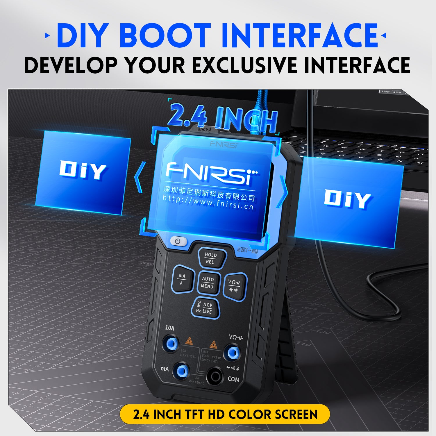 FNIRSI® DMT-99 Intelligent Color Screen Digital Multi Meter