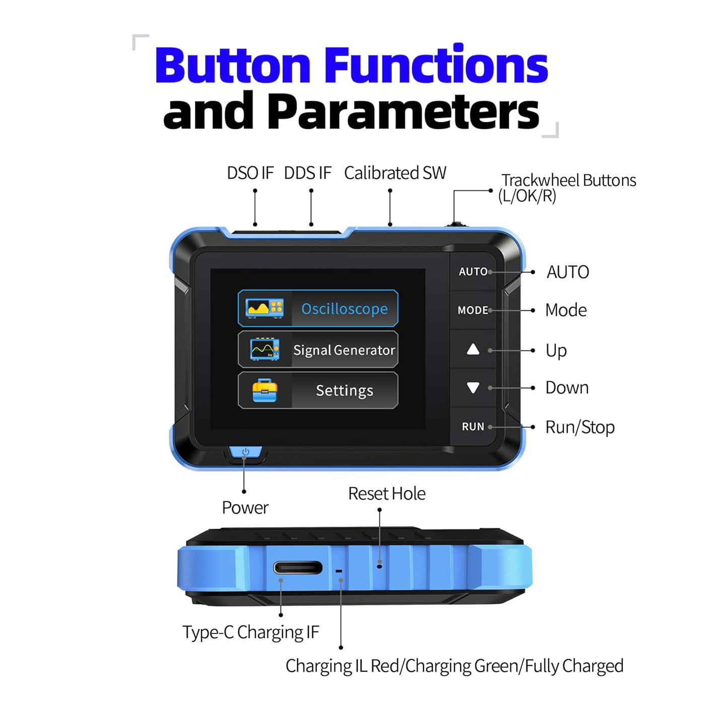 FNIRSI® DSO-153 2-IN-1 Mini Digital Oscilloscope Waveform Generator