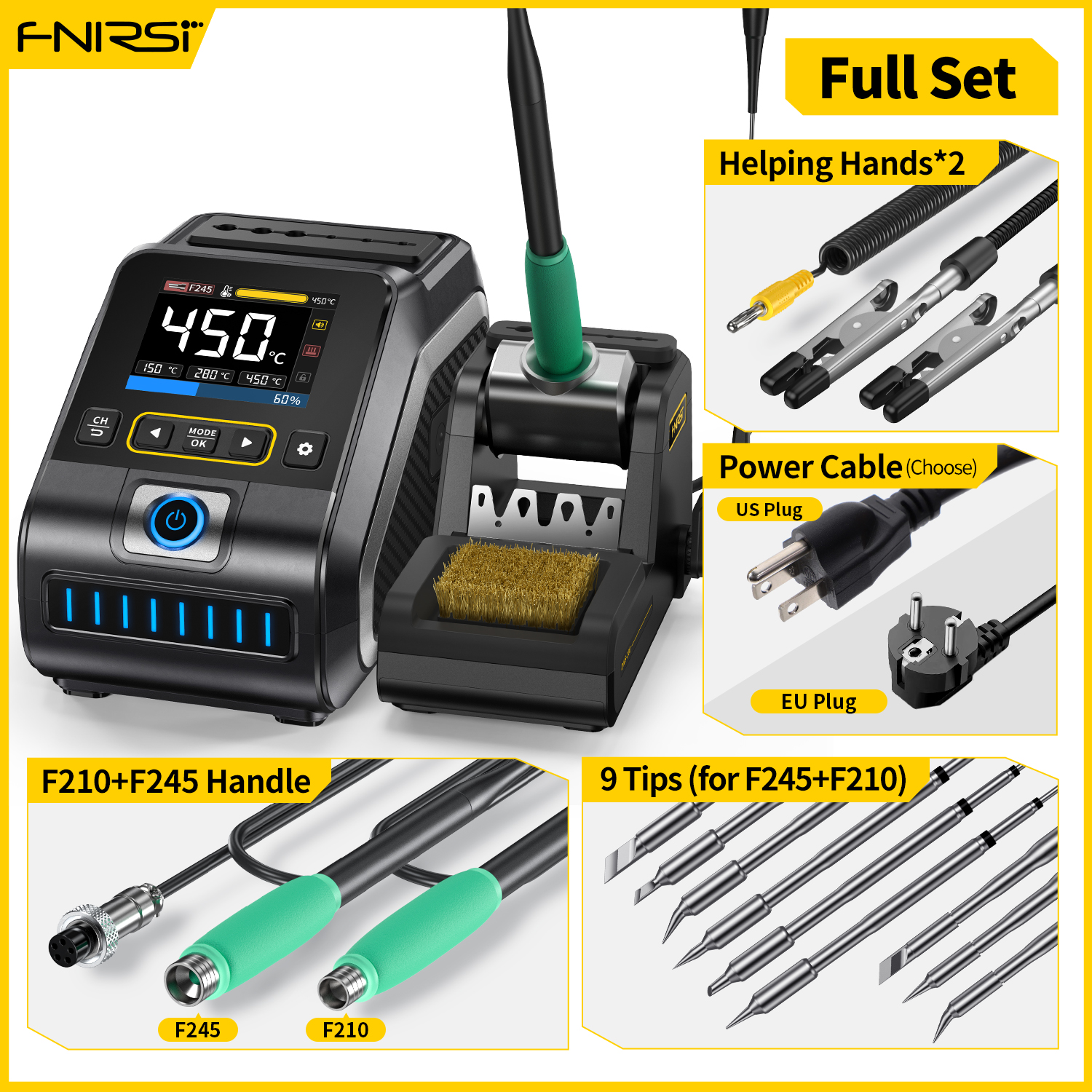 FNIRSI® DWS-200 200W Power Repaid Heating Soldering Iron Station Kit