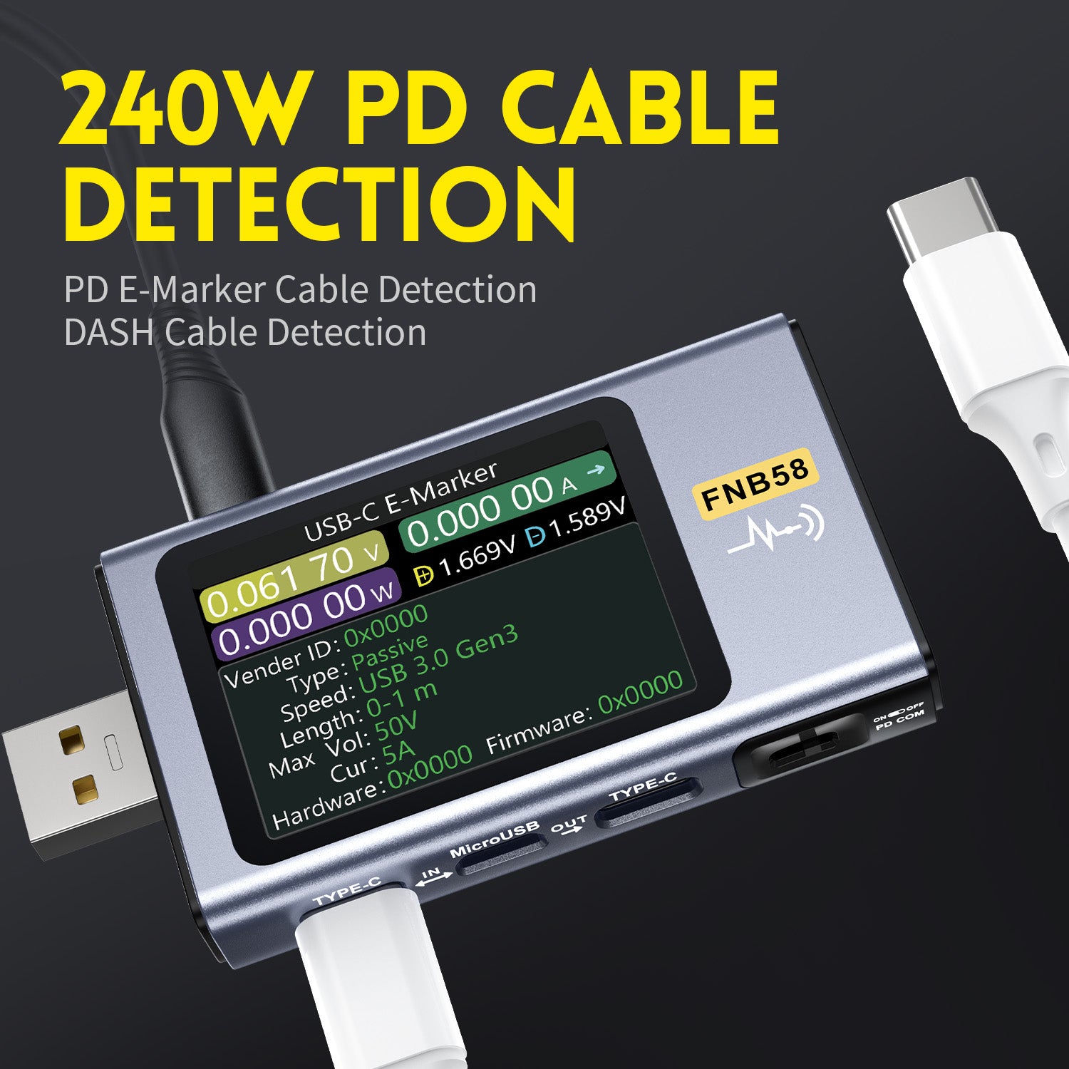 FNIRSI® FNB58 USB Fast Charge Tester