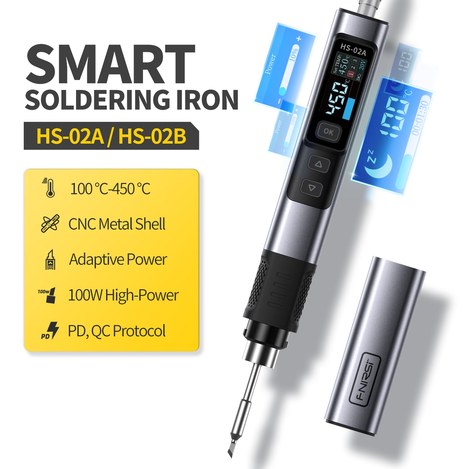 FNIRSI® HS-02 Intelligent Soldering Iron