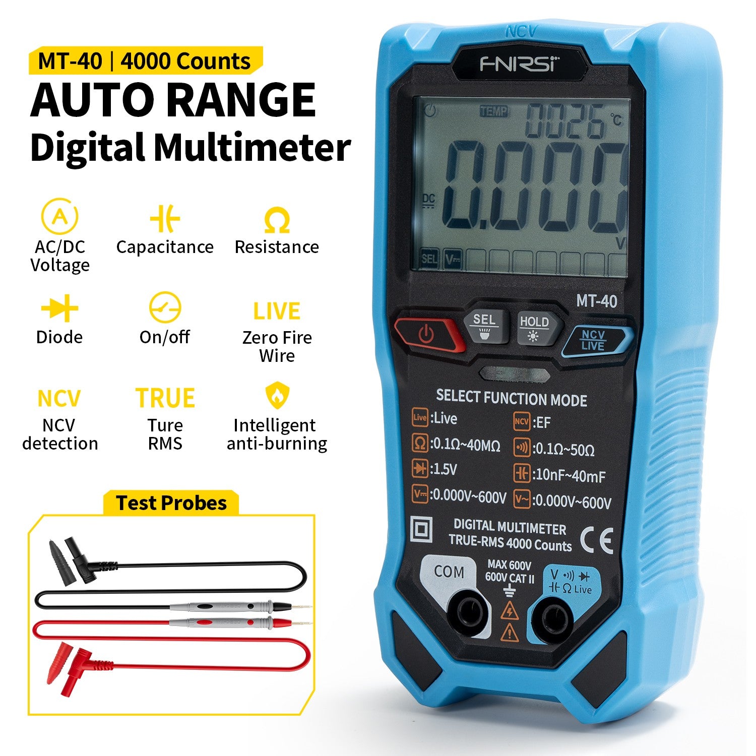 FNIRSI® MT-40 Smart Digital Multimeter