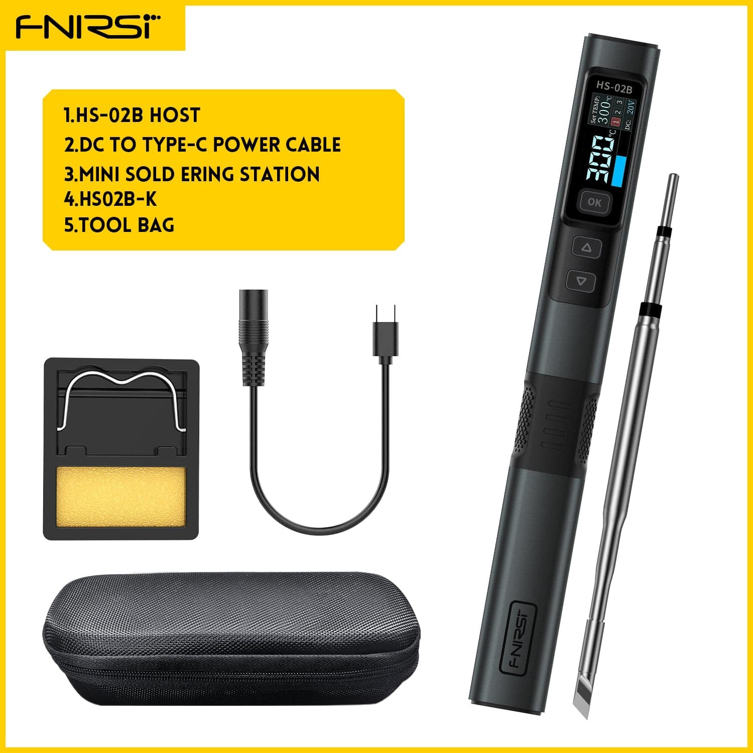 FNIRSI® HS-02 Intelligent Soldering Iron