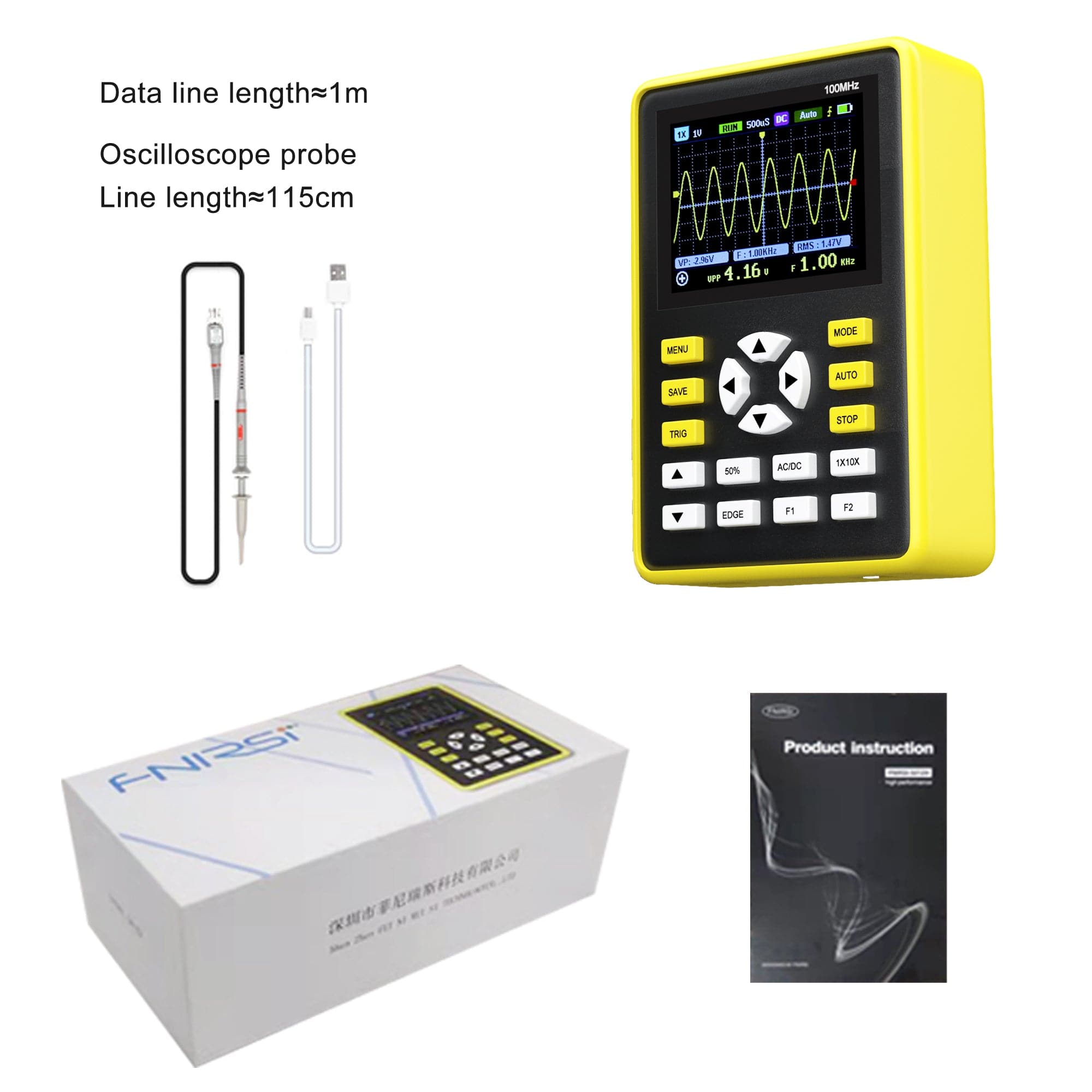 Oscilloscope de poche numérique FNIRSI® 5012H