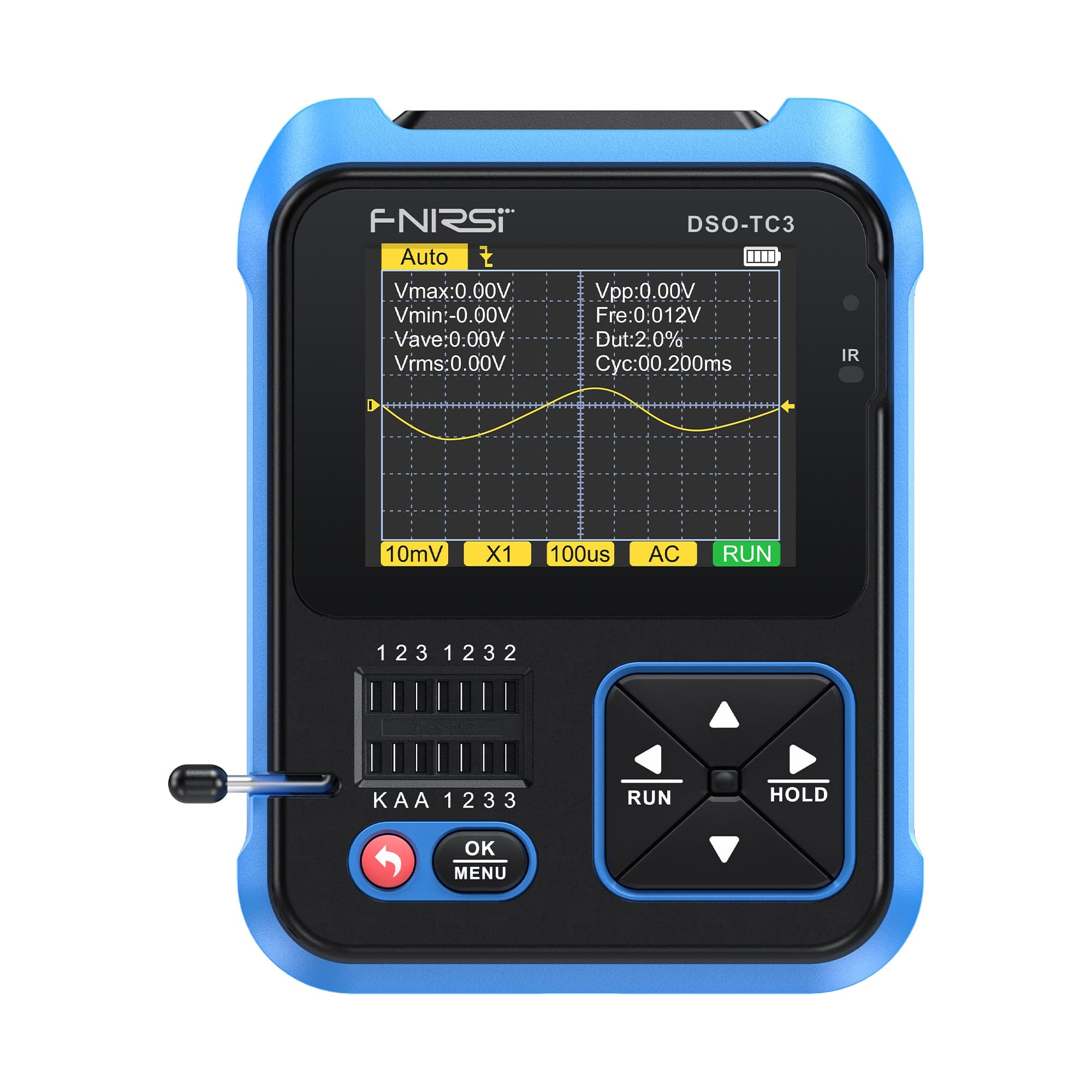 Oscilloscopes numériques portatifs 3 en 1 FNIRSI® DSO-TC3 + générateur de signal + testeur de transistor