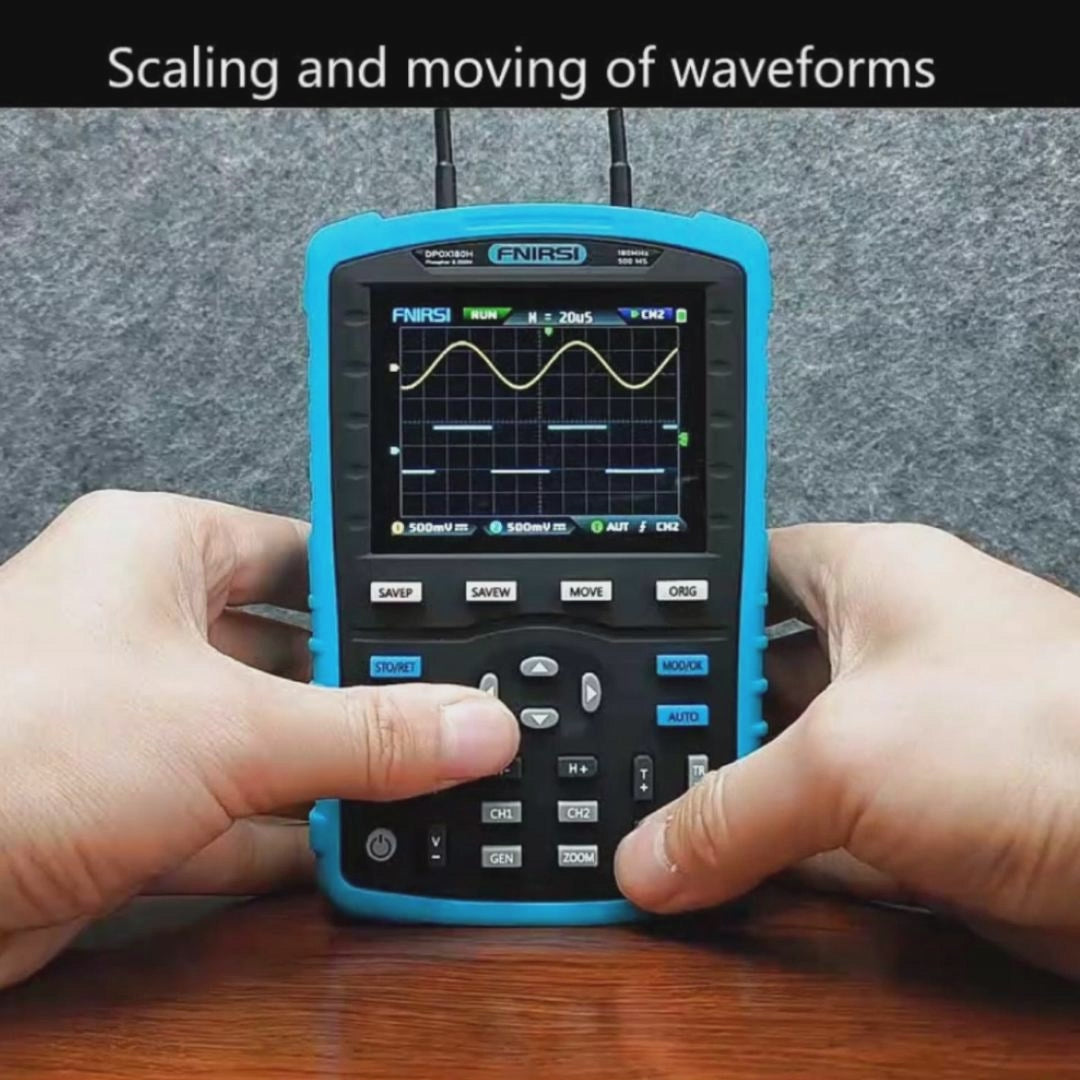 FNIRSI® DPOX180H 2 Channel 180MHZ 2-IN-1 Digial Phosphor Oscilloscope