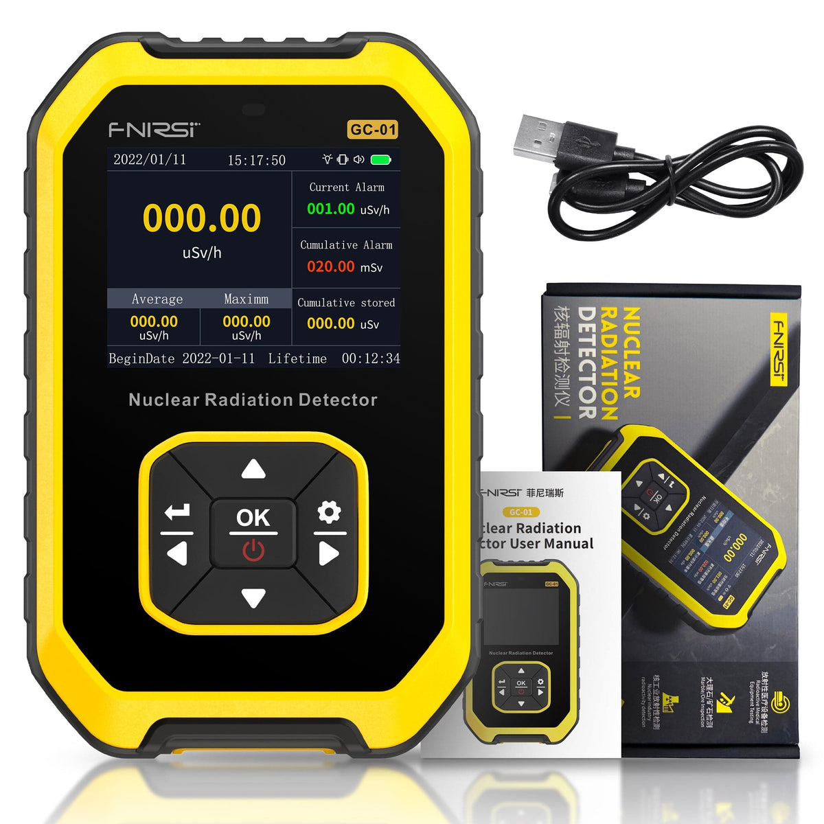 FNIRSI® GC-01 Nuclear Radiation Detector